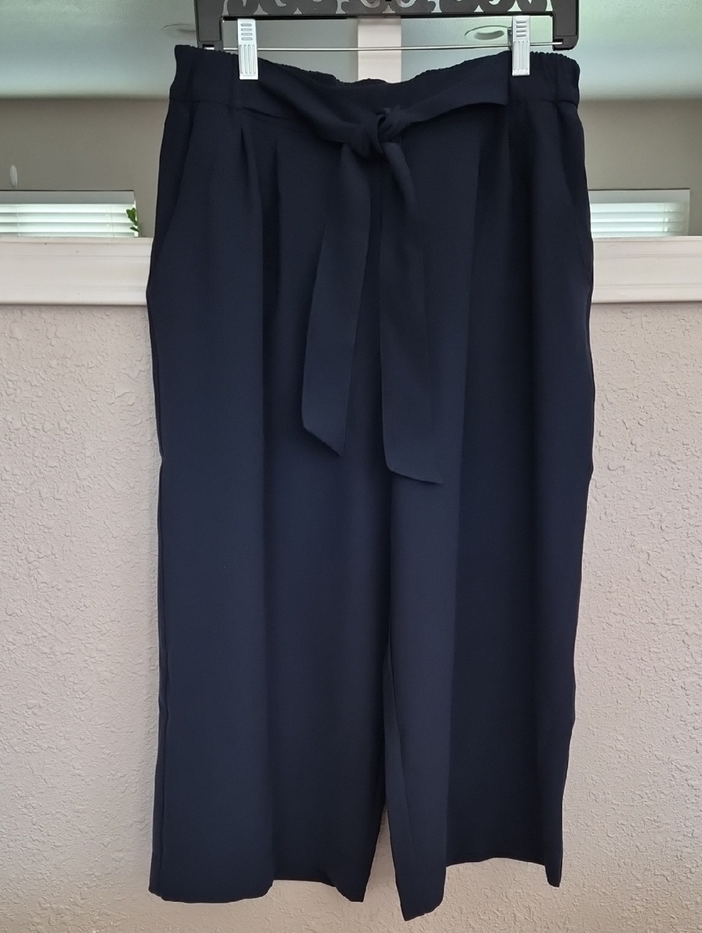 lululemon athletica Navy Tie-Waist Wide-Leg Pants Sz. Women's 12